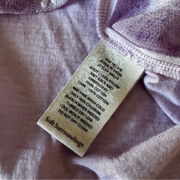 Soft Surroundings Blythe Lace Washed Tunic Shirt - Picture 8 of 8